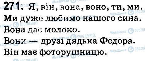 ГДЗ Українська мова 4 клас сторінка 271