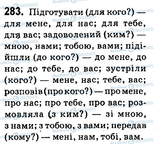 ГДЗ Українська мова 4 клас сторінка 283