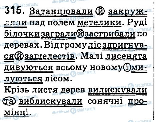 ГДЗ Укр мова 4 класс страница 315