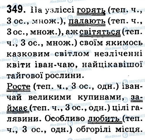 ГДЗ Українська мова 4 клас сторінка 349