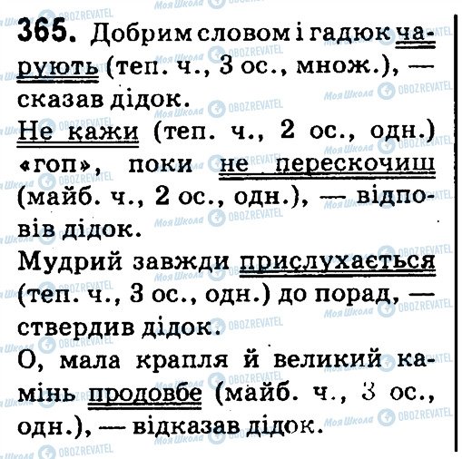 ГДЗ Українська мова 4 клас сторінка 365