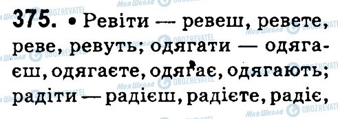 ГДЗ Українська мова 4 клас сторінка 375