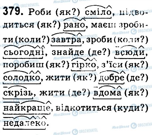 ГДЗ Українська мова 4 клас сторінка 379