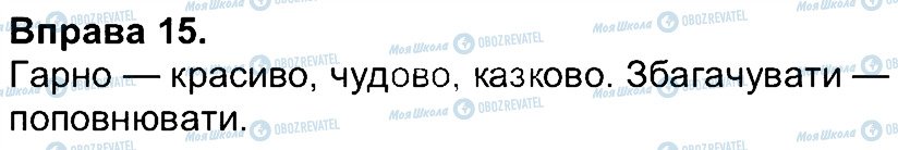 ГДЗ Українська мова 4 клас сторінка 15