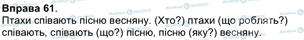 ГДЗ Укр мова 4 класс страница 61