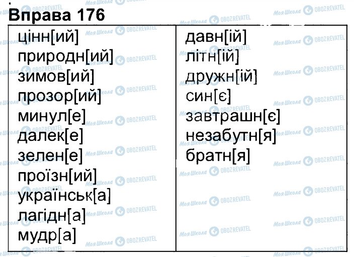 ГДЗ Укр мова 4 класс страница 176