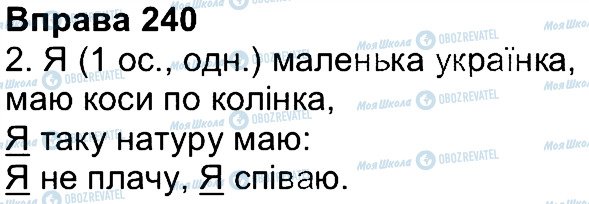 ГДЗ Українська мова 4 клас сторінка 240