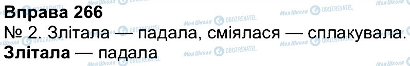 ГДЗ Українська мова 4 клас сторінка 266