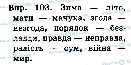 ГДЗ Українська мова 4 клас сторінка 103