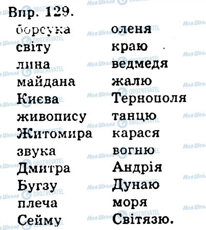 ГДЗ Українська мова 4 клас сторінка 129