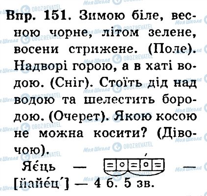 ГДЗ Українська мова 4 клас сторінка 151