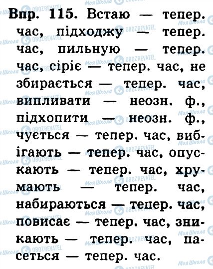 ГДЗ Українська мова 4 клас сторінка 115