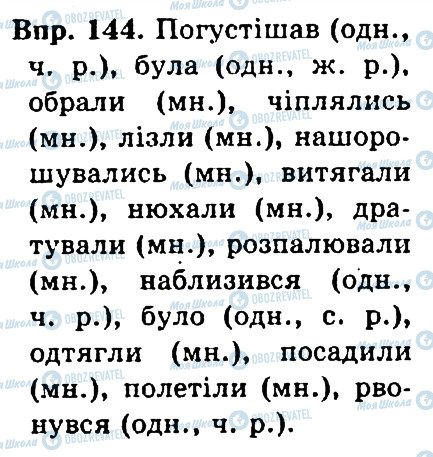 ГДЗ Українська мова 4 клас сторінка 144