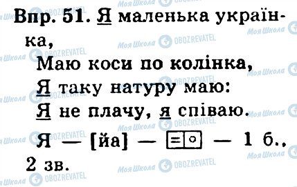 ГДЗ Українська мова 4 клас сторінка 51