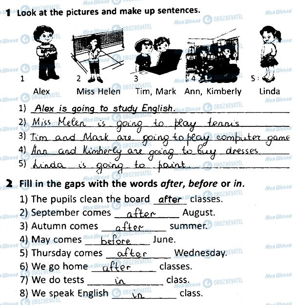 ГДЗ Англійська мова 4 клас сторінка 10