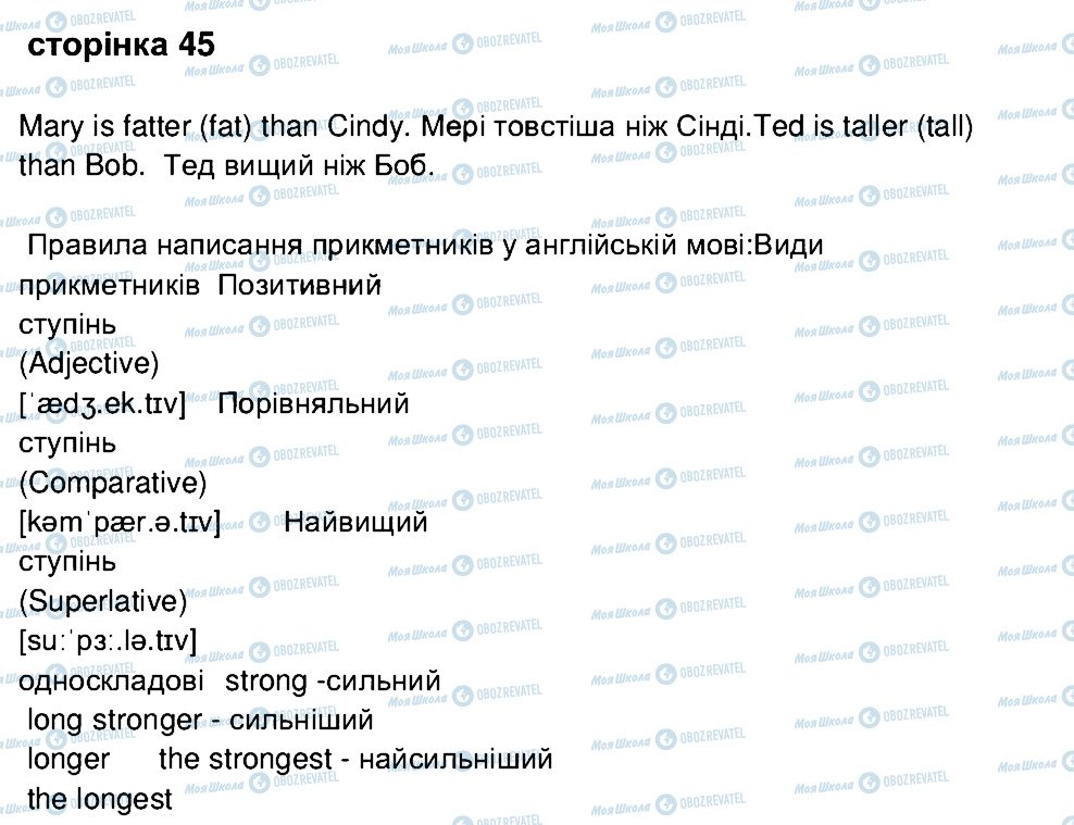 ГДЗ Англійська мова 4 клас сторінка ст45