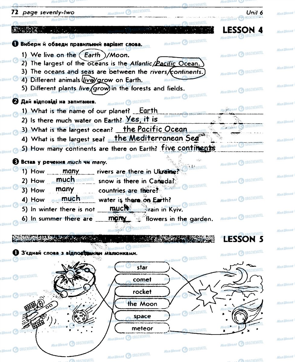 ГДЗ Англійська мова 4 клас сторінка ст72