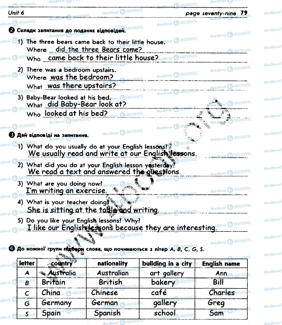 ГДЗ Англійська мова 4 клас сторінка ст79