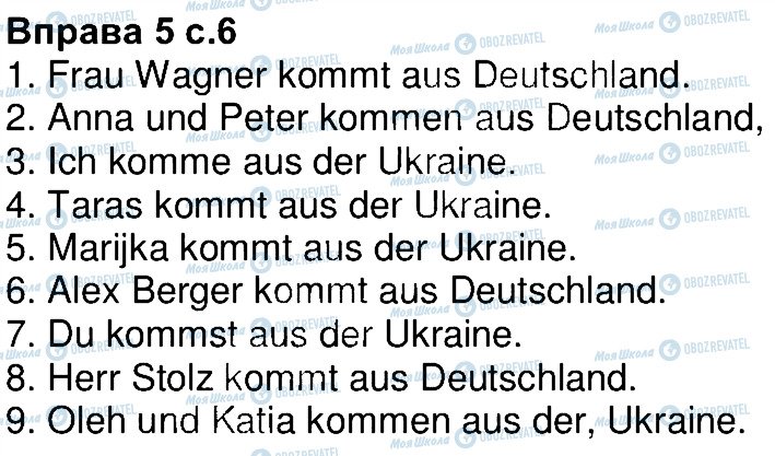 ГДЗ Німецька мова 4 клас сторінка 5