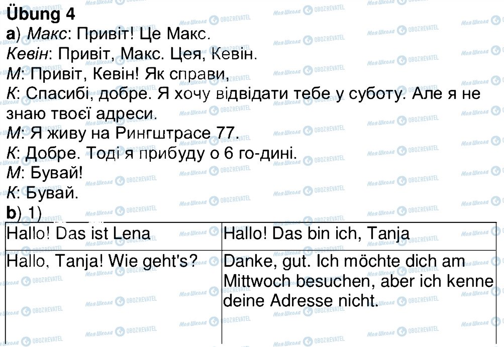 ГДЗ Німецька мова 4 клас сторінка 4