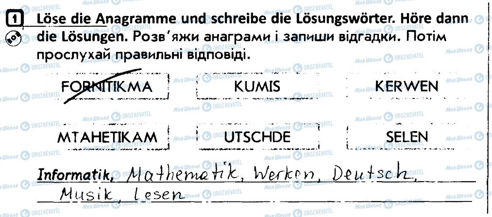 ГДЗ Німецька мова 4 клас сторінка 1
