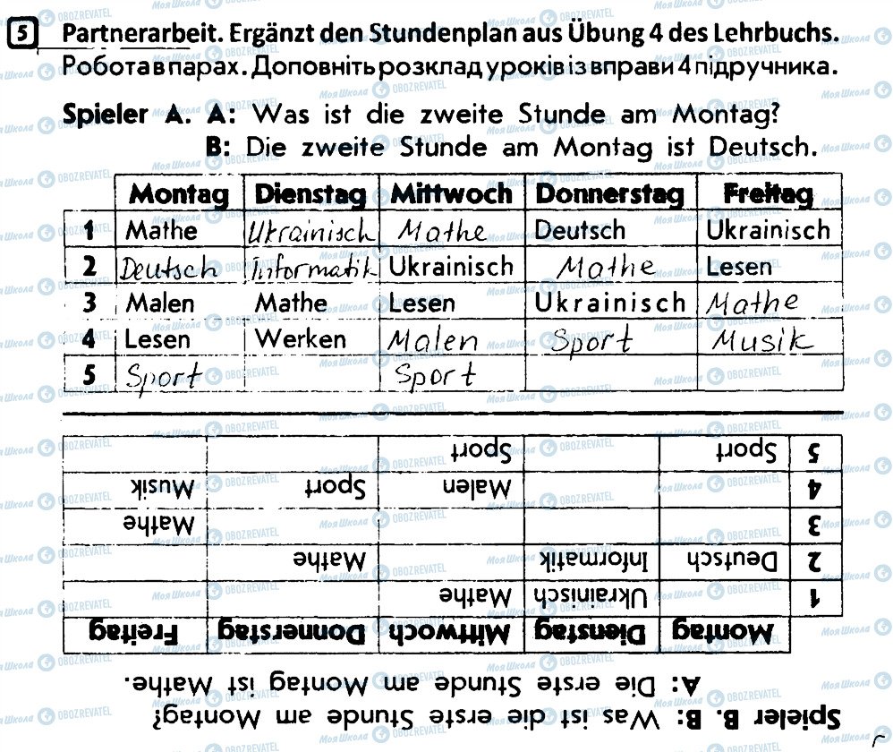 ГДЗ Немецкий язык 4 класс страница 5