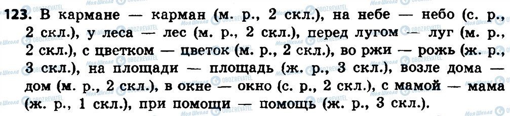 ГДЗ Російська мова 4 клас сторінка 123
