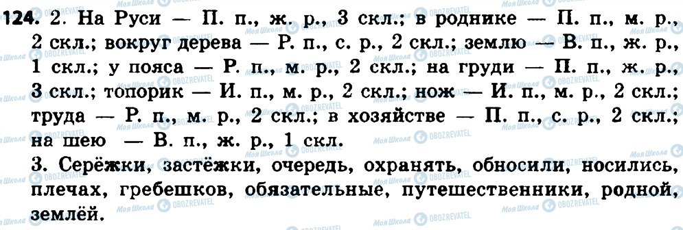 ГДЗ Російська мова 4 клас сторінка 124