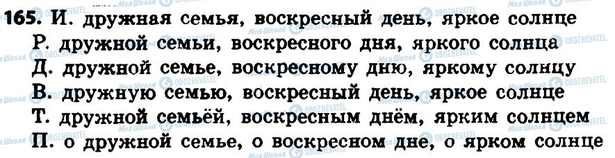 ГДЗ Російська мова 4 клас сторінка 165