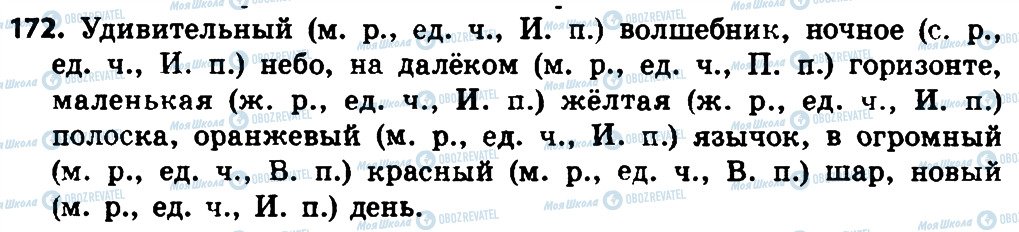 ГДЗ Російська мова 4 клас сторінка 172