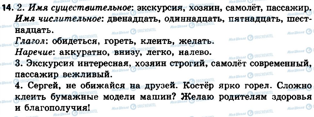 ГДЗ Російська мова 4 клас сторінка 14