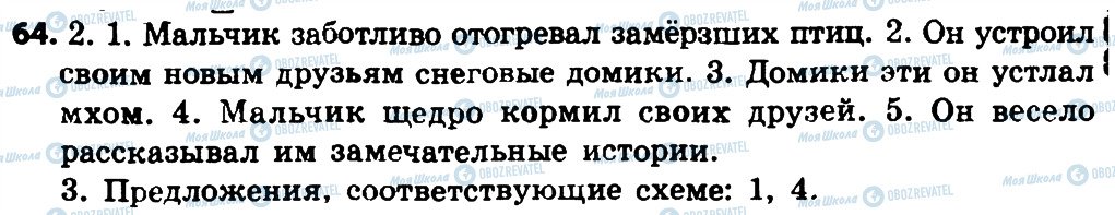 ГДЗ Російська мова 4 клас сторінка 64