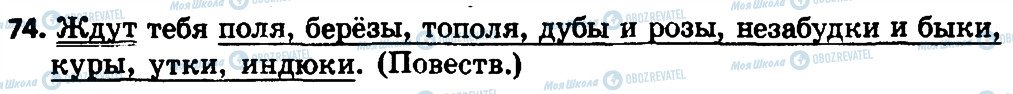 ГДЗ Російська мова 4 клас сторінка 74