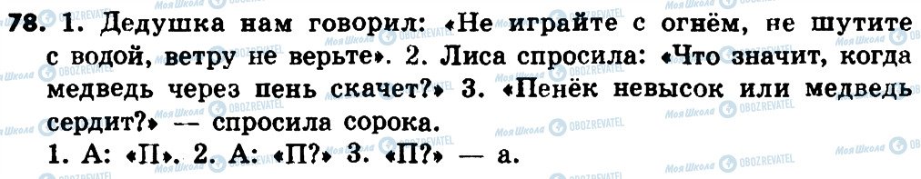 ГДЗ Російська мова 4 клас сторінка 78