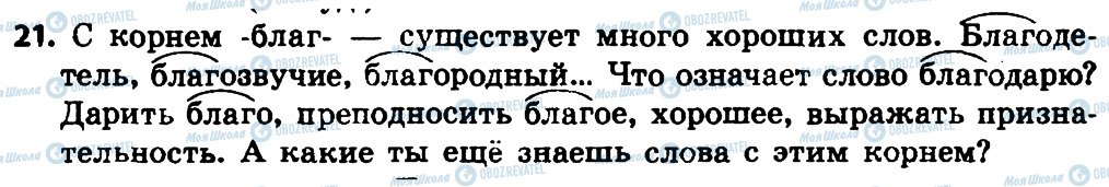 ГДЗ Російська мова 4 клас сторінка 21