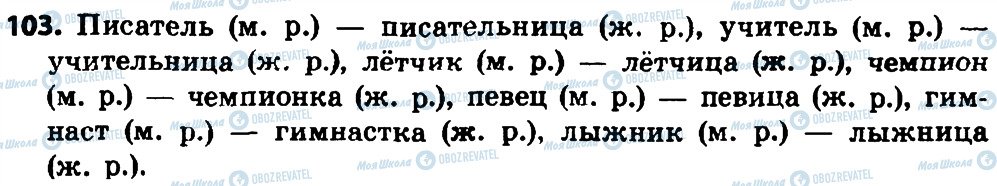 ГДЗ Російська мова 4 клас сторінка 103