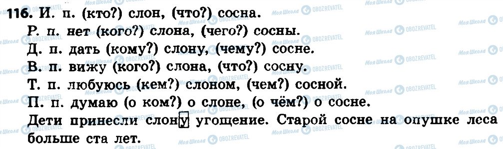 ГДЗ Російська мова 4 клас сторінка 116