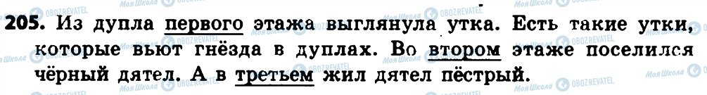 ГДЗ Російська мова 4 клас сторінка 205