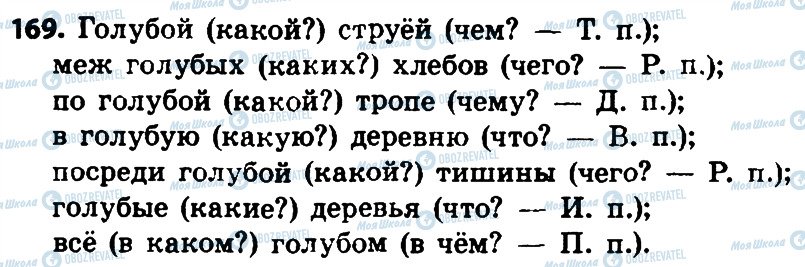 ГДЗ Російська мова 4 клас сторінка 169