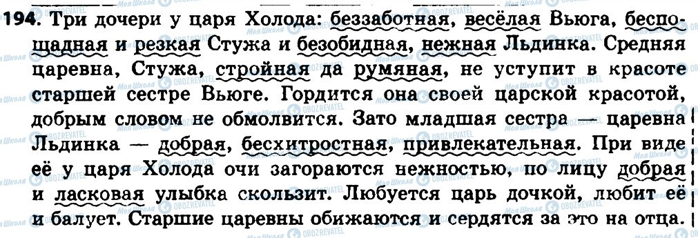 ГДЗ Російська мова 4 клас сторінка 194