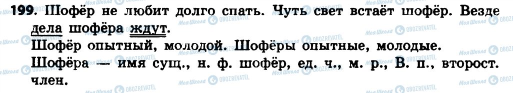ГДЗ Русский язык 4 класс страница 199