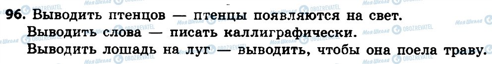 ГДЗ Російська мова 4 клас сторінка 96