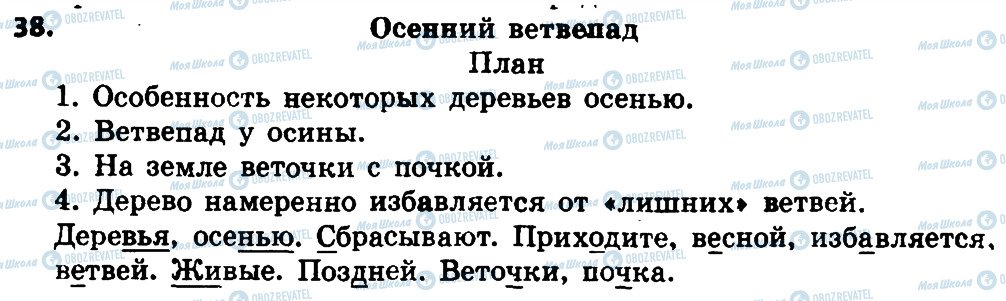 ГДЗ Російська мова 4 клас сторінка 38