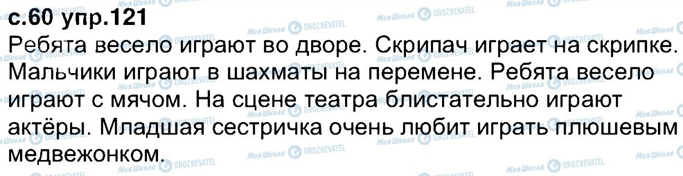 ГДЗ Російська мова 4 клас сторінка 121