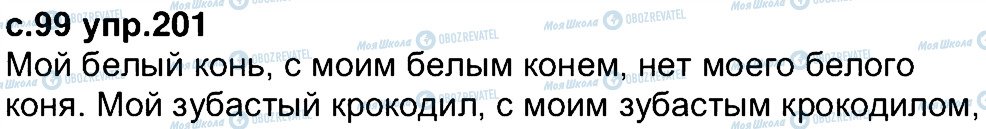 ГДЗ Російська мова 4 клас сторінка 201