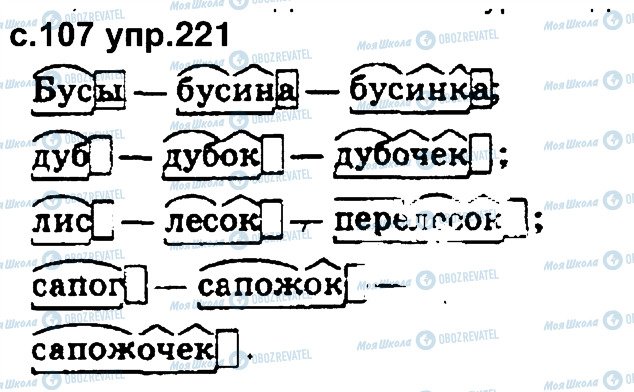 ГДЗ Російська мова 4 клас сторінка 221