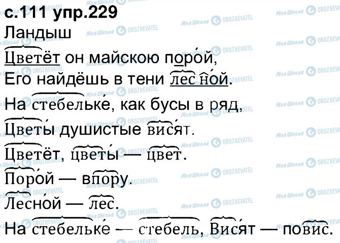 ГДЗ Російська мова 4 клас сторінка 229