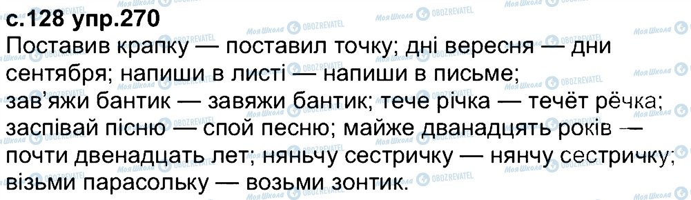 ГДЗ Російська мова 4 клас сторінка 270