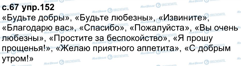 ГДЗ Російська мова 4 клас сторінка 152