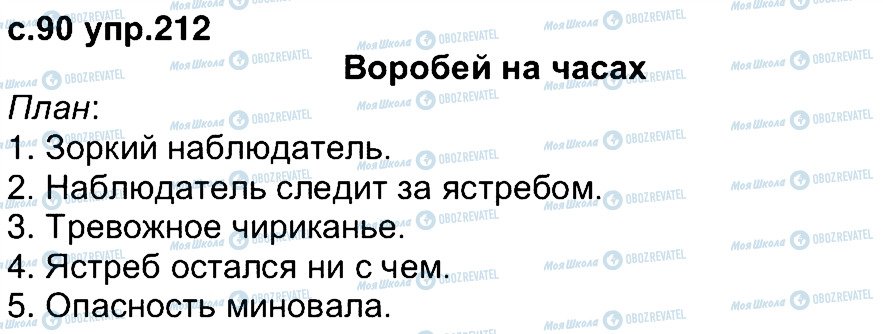 ГДЗ Російська мова 4 клас сторінка 212